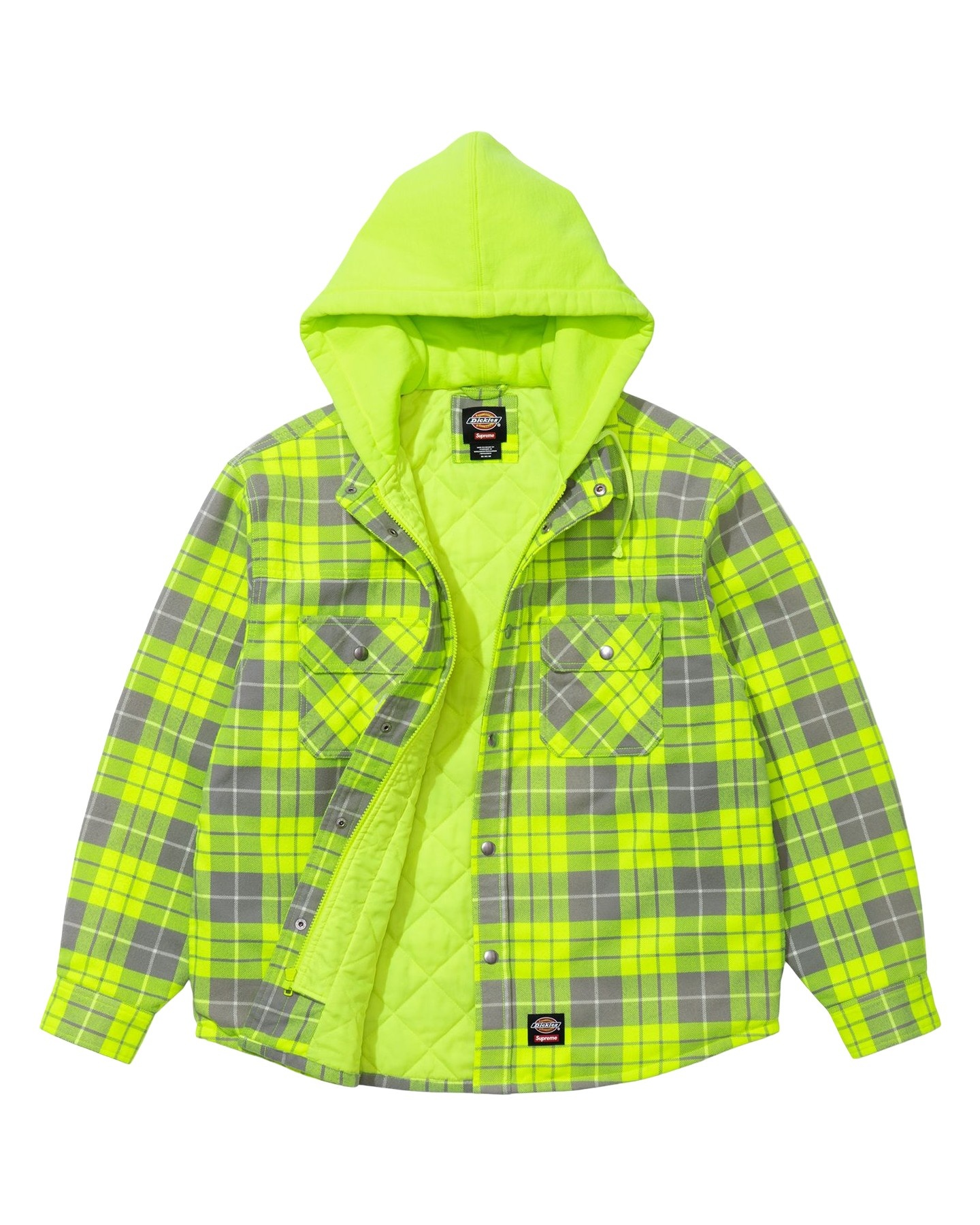 Supreme®/Dickies® Lined Zip Up Hooded Flannel Shirt view 3